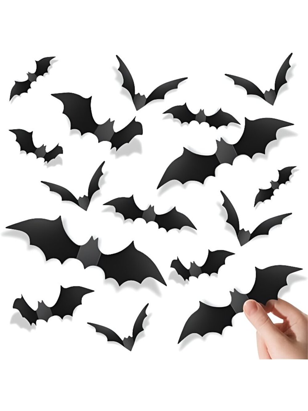 140Pcs Bats Halloween Decorations Party Supplies, Realistic PVC 3D